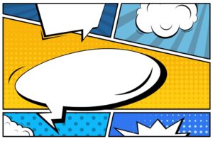 マンガのコマと吹き出し